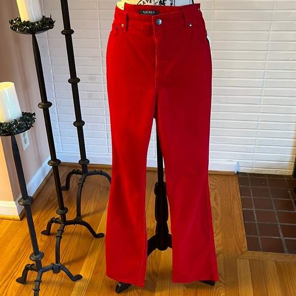 🌺Final Price🌺Red Lauren Ralph Lauren Premier Straight Corduroy Jeans - Picture 2 of 12